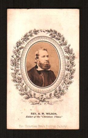 Carte-de-Visite Photograph of the Reverend A. M. Wilson, Editor of the Christian Times