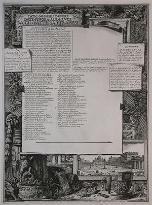 Catalogo delle opere date finora alla luce da Giovanni Battista Piranesi