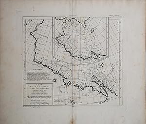 Carte de la Californie et des Pays Nord-Ovest separés de l'Asie par le detroit d' Anian.