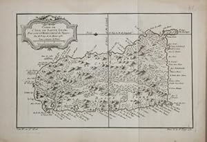 Carte de L'Isle de Sainte Lucie