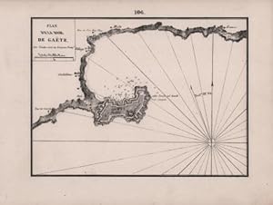 Plan dela Baie de Gaete. Les Sondes sont en Brasses Franc.es