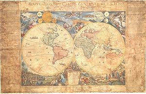 Mappe-Monde ou Carte Generale de la Terre Divisee en Deux Hemispheres. Mappe-Monde ou Carte Gener...