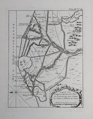 Carte des Embouchures du Nil et partie de Son Cours