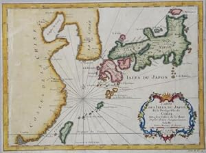 Carte Des Isles Du Japon Et la Presqu isle de Coree Avec les Costes da la Chine