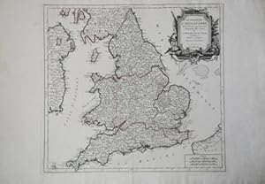 Le Royaume d'Angleterre, divise felon les fept Royaumes,ou Heptarchie des Saxons, avec La Princip...