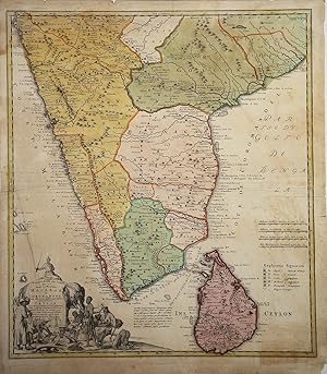 Peninsula Indiae citra Gangem hoc est Orae celeberrimae Malabar & Coromandel. Ceylon