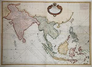 Carte Hydro-Geo-Graphique Des Indes Orientalis
