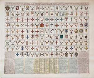 Nouvelle Carte des Ordres Militaires ou de Chevalerie instituée par divers Prince pour Recompense...