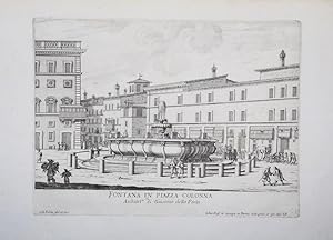 Fontana in piazza Colonna Architet.a di Giacomo della Porta