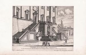 Fontana su la piazza del Campidoglio che fa ornamento alle scale del Palazzo del Senatore, Archit...