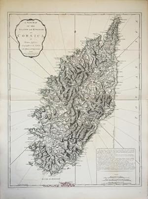 A New Map of the Island of Corsica by Thomas Jefferys, Geographer to the King.