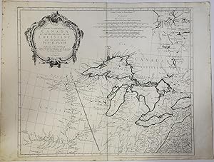 Partie Occidentale du Canada et Septentrionale de la Louisiane avec une partie de la Pensilvanie