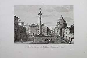 Veduta della Piazza Colonna Trajana di Roma