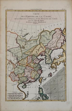 Carte de l'Empire de la Chine, de la Tartarie Chinoise, et du Royaume de Corée: avec les Isles du...