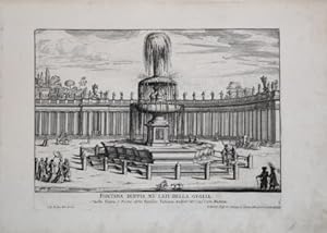 Fontana doppia ne' lati della guglia nella Piazza, e Portici della Basilica Vaticana, Architet.a ...