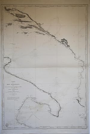 Carte de la Mer Adriatique d'après la Carte de l'Istitut Géographique de Milan 1ère Feuille Parte...