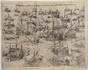 Abriss der Seeschlacht so zwischen der Neapolitanischen und Venedischen Armaden vorgegangen