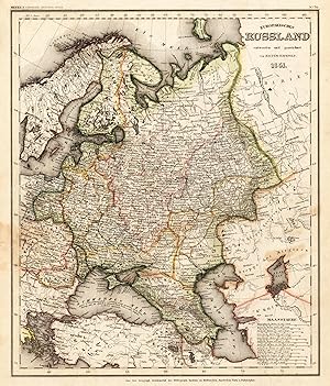 Europaeisches Russland - entworfen und gezeichnet vom Hauptm. Radefeld. 1851.