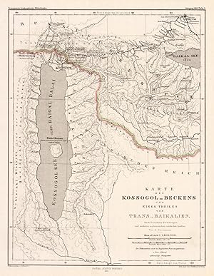 Karte des Kossogol-Beckens und eines Theiles von Trans-Baikalien. - Nach Permikin s Forschungen u...