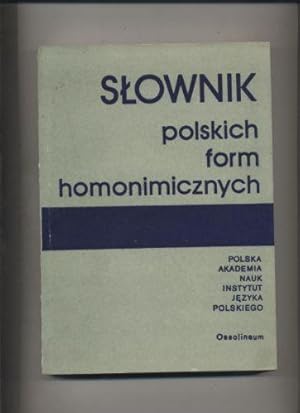 Slownik polskich form homonimicznych