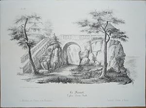 Gravure Le Faouët, Église Sainte-Barbe