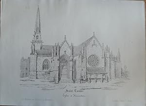Gravure Saint-Caradec, église de Kernascleden