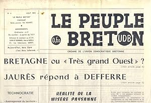 Le Peuple Breton n° 9. Bretagne ou "Très Grand Ouest" ? ; Jaurès répond à Deferre