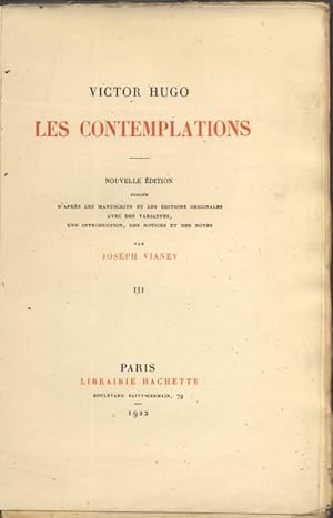 Les contemplations. Tome III