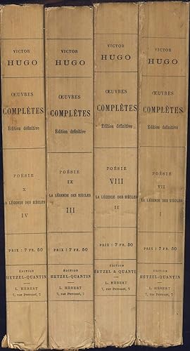 Oeuvres complètes de Victor Hugo. Poésie VII, XIII, X et XI : La légendes des siècles (I, II, III...