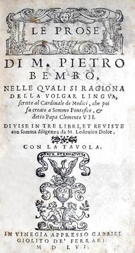 Pietro Bembo: Prose della volgar lingua II (German Edition)