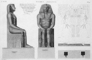 Pl. 22 Thebes, Memnonium: Details de la Statue Colossalle de Memnon