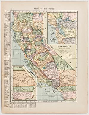 California with insets of Southeastern Region & San Francisco Bay