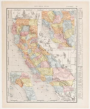 California with insets of Southern & Central Regions (1911)