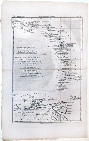No. 36 - Carte des Isles Antilles ou du Vent, avec la partie Orientale Des Isles Sous le Vent