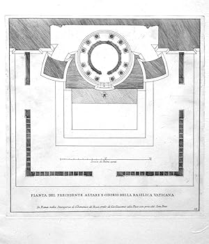 Pianta del Precedente Altare e Ciborio della Basilica Vaticana