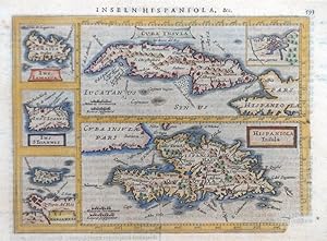 Inseln Hispaniola" (Ins. Jamaica, Ins. S. Joannis, I.S. Margareta, Cuba Insula, Hispaniola Insula