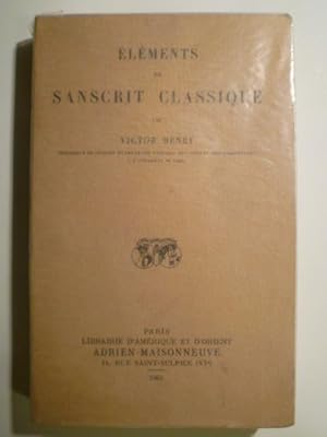 Éléments de sanscrit classique.