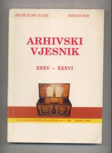 Arhivski Vjesnik (Archiv- Zeitung) Bd. 34-35 / 1991-92.