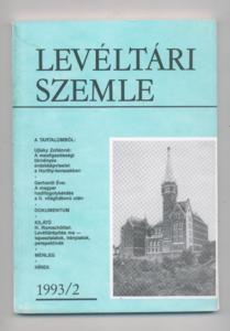 Levéltári Szemle - Archivzeitschrift. Heft 2 / 1993.
