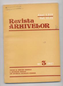 Revista Arhivelor : Organ al Directiei Generale a Arhivelor Statului din Republica Socialista Rom...