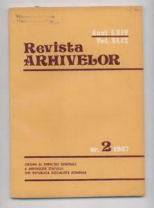 Revista Arhivelor : Organ al Directiei Generale a Arhivelor Statului din Republica Socialista Rom...