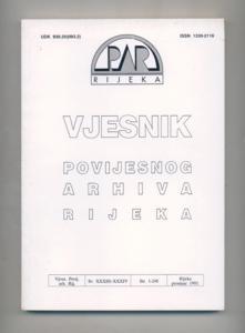 Vjesnik Historijskog Arhiva Rijeka: Bd. 33-34 / 1993.