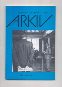 Arkiv - Tidsskrift for arkivforskning 3 / 1993.