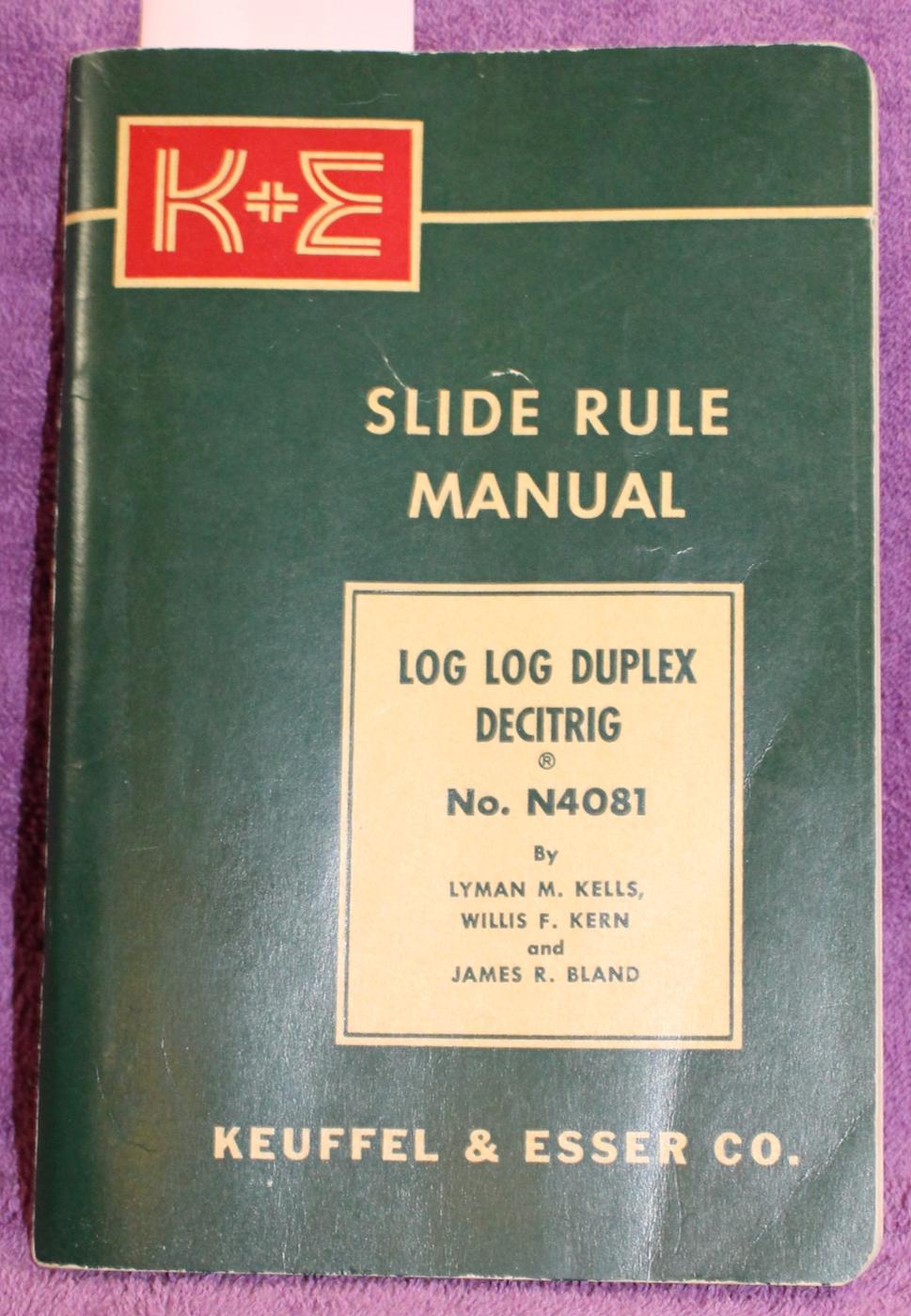K&e Slide Rule User Manual