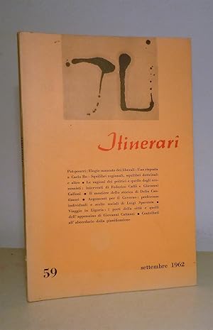 ITINERARI - RIVISTA MENSILE DI CULTURA - n. 59 - SETTEMBRE 1962