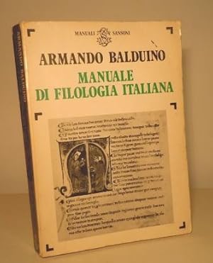 MANUALE DI FILOLOGIA ITALIANA