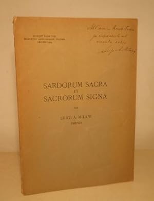 SARDORUM SACRA ET SACRORUM SIGNA - AUTOGRAFATO CON DEDICA