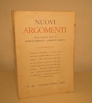 NUOVI ARGOMENTI - RIVISTA BIMESTRALE - N. 46 - SETTEMBRE-OTTOBRE 1960