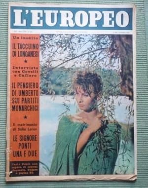 L'EUROPEO - SETTIMANALE POLITICO DI ATTUALITA' - ANNO XIII - N. 40 - 6 OTTOBRE 1957