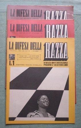 LA DIFESA DELLA RAZZA - SCIENZA DOCUMENTAZIONE POLEMICA - ANNO IV - 1940 - XIX (CALENDARIO SECOND...